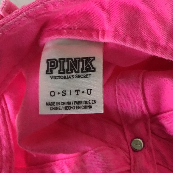 PINK VICTORIAS SECRET COTTON BASEBALL HAT. OSFM - Picture 8 of 10